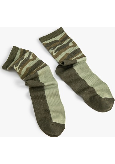 Koton Kamuflaj Çorap Soket Haki 4wam80363aa 4WAM80363AA876 Haki