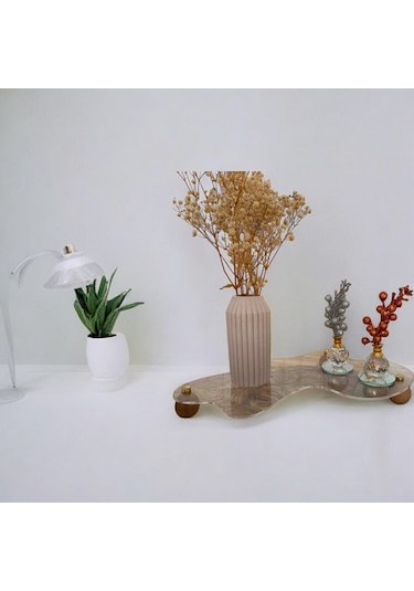 Ahşap Top Ayaklı Gold Düğmeli Şeffaf Pleksi Organizer Pinterest