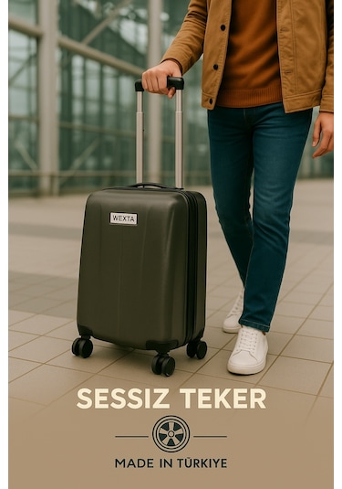 Wexta Valja Vl-240 Prestige Serisi Noktalı Gümüş Kabin Boy Valiz Diğer