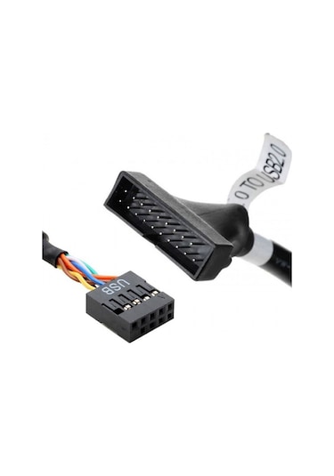 Usb 3.0 19 Pin Erkek To 9 Pin Usb 2.0 Dişi Çevirici Kablo 15cm