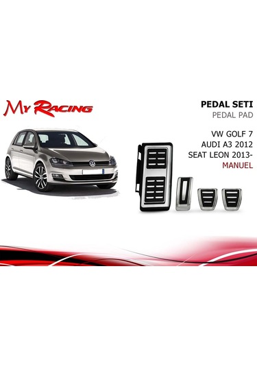 Golf 7-A3-Polo-Leon-Passat Alüminyum Pedal Set  Otom-Manue-Otomatik