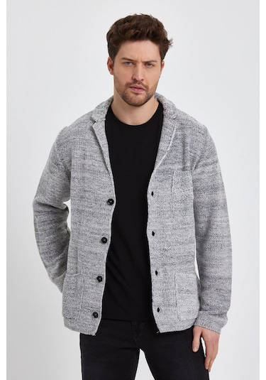 Alexandergardi Alexandergardı Triko Hırka E21-2110 Gri Melanj