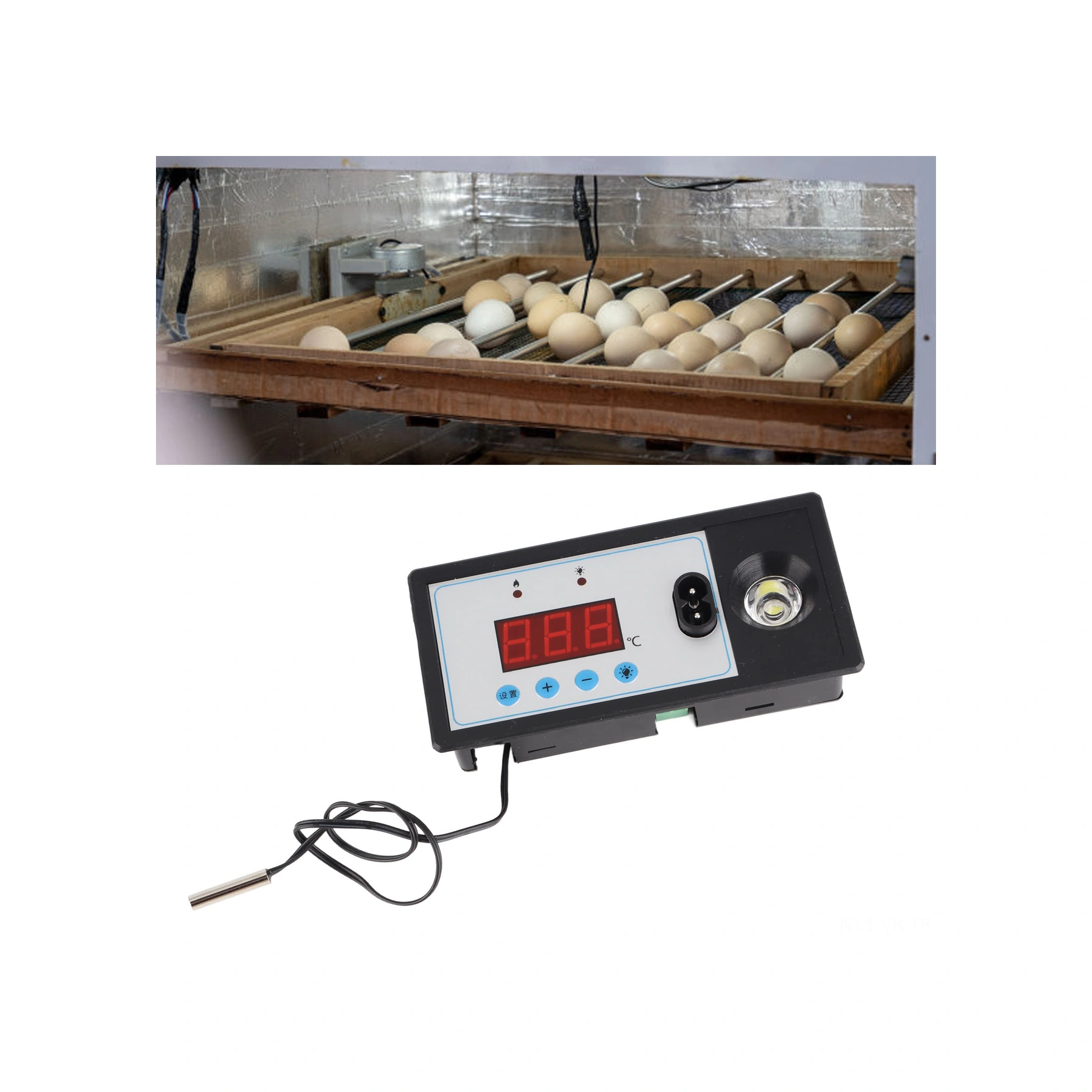 Vkemall Yumurta Fırtınası Akıllı Isıtıcı Kontrol Cihazı, Doğru Sıcaklık Ölçümü, Yumurta Işığı Fonksiyonu, 220v Avrupa Standartı
