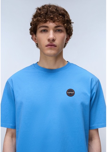 Napapijri S-badge Ss 1 Erkek T-shirt-33139 Mavi