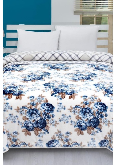 Lacasa 1101 Çift Kişilik Battaniye Mavi Mavi