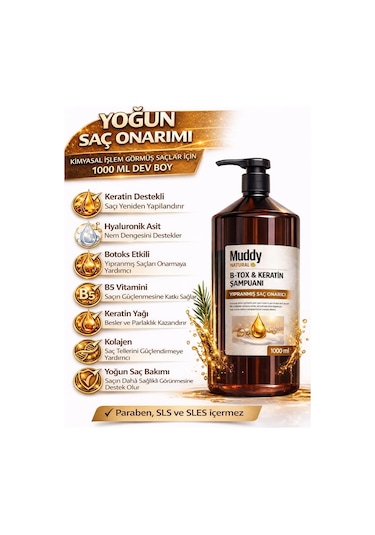 Muddy B-Tox & Keratin Shampoo 1 L