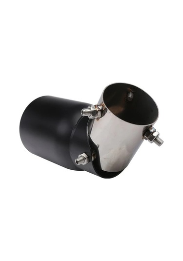 Pazly Siyah 63-89mm Aşağı Kavisli Paslanmaz Çelik Egzoz Ucu, Yüksek Dayanıklı, Korozyona Dayanıklı Jiletli