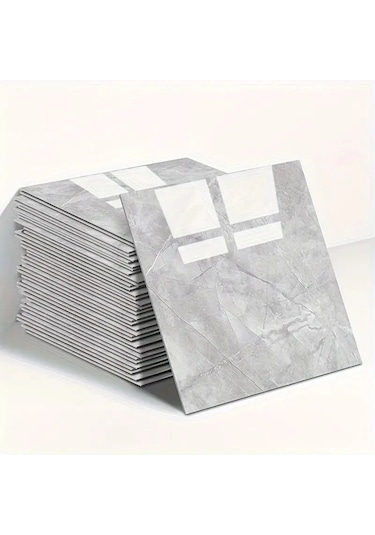 Gri Mermer Desen Duvar Sticker 30 30 Renkli