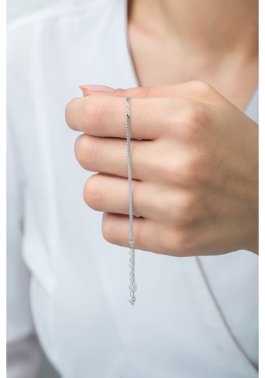 Azuris Silver Azuris Silver 925k Gümüş Sepantin Zincir Bileklik Gümüş