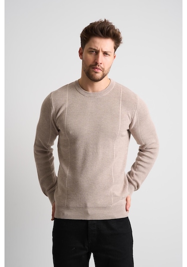 Alexandergardı Dokulu Siyah Triko Kazak Et-3633-t Sütlü Kahverengi