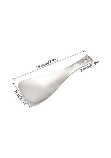 Pazly Titanyum Pirinç Kaşığı & Spatula, Kamp Çantası İçin, Ultralight, Çevre Dostu, Gümüş Renk Gümüş