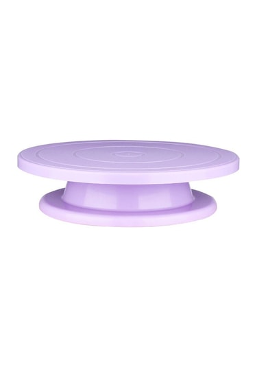Mor Dıy Kek Pikap Pişirme Silikon Kalıp Kek Plaka Dönen Yuvarlak Kek Dekorasyon Araçları Döner Masa Pasta Malzemeleri Kek Standı Mor