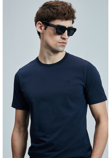 Lufian Pablo Modern Grafik T- Shirt Lacivert Lacivert 111020265100200 Lacivert