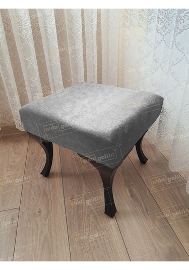 Ayak Ucu Kapı Önü Antre Düz Bench Puf Siyah Ayak Mor