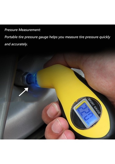 Dijital Lastik Basınç Ölçer 0-150psı Lcd Arka Aydınlatmalı Ekranlı Araba
