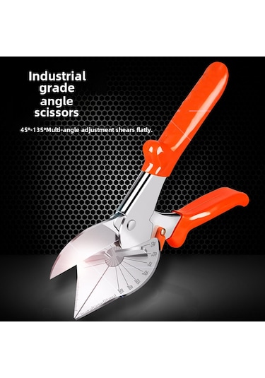 Yaozixa Fonksiyonel Açı Makası: 45 -90 U-şekilli Kenar, Kanal, Ahşap Kesici - Profesyonel Ve Dıy İçin Dayanıklı Kırmızı-siyah