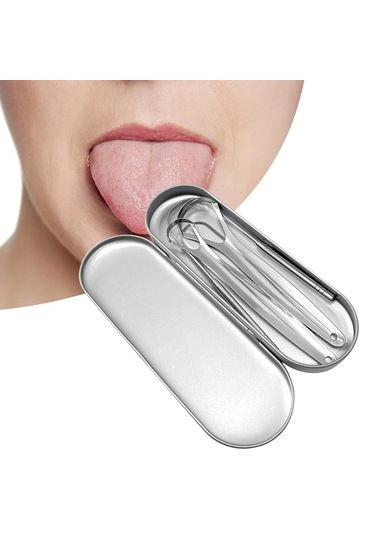 Homyl 3 Parça Dil Sıyırıcılar Taze Nefes Metal Yeniden