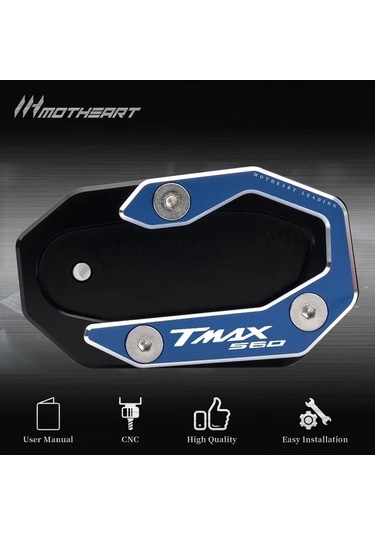 Dashanshop Yamaha Tmax 560 Tech Max 2020-2023 Altın Cnc Ayaklık Pedi Yumuşak Zemin Destek Plakası