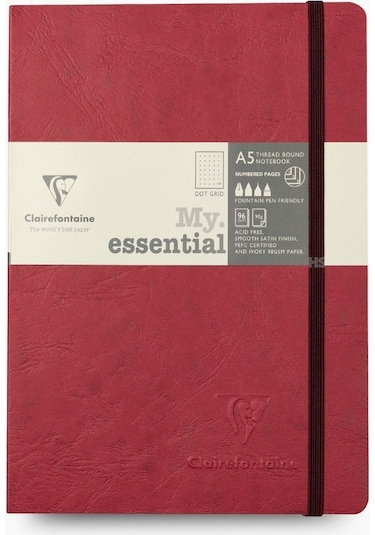 Clairefontaine My Essential A5 Noktalı Defter Bordo 793432c