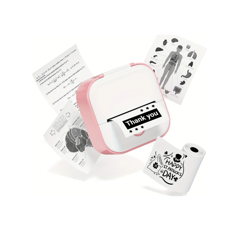 Gateesat Phomemo T02 Mini Yeşil Termal Yazıcı Kablosuz Sticker Fotoğraf Yazıcı İos Android