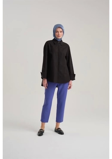 Armine Yüksek Bel Havuç Pantolon Ort2518 Morcivert Lacivert