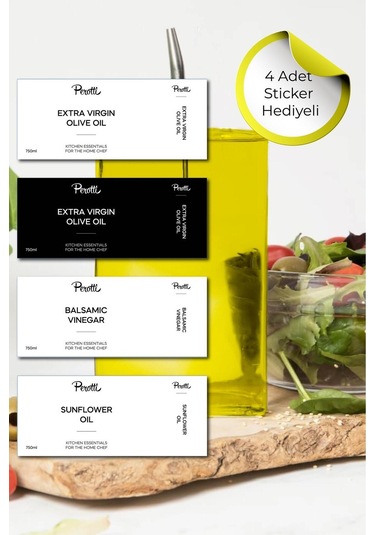 Perotti Molivet Gold Cam Yağlık 3 Lü Cam Yağdanlık - Sirkelik - Sosluk 3 Boy Şefaf