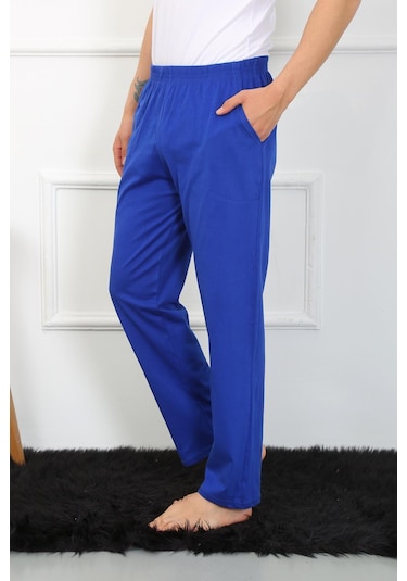 Akbeniz Erkek Pamuk Saks Tek Alt Pijama 27495 Saks Saks Mavi
