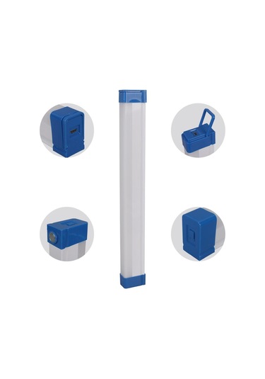 Powermaster T530 32cm 40w Çubuk Portatif Led Işıldak Şarjlı Tüp Lamba 1200mah Beyaz