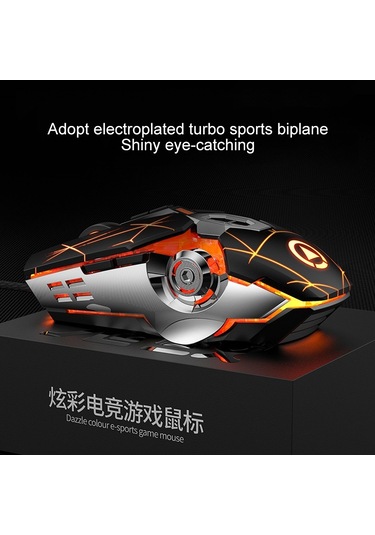 Yındıao 3200dpı 4 Modlu Ayarlanabilir 7 Tuşlu Rgb Işık Kablolu Oyun Mekanik Fare, Stil: Sessiz Sürüm Siyah Diğer