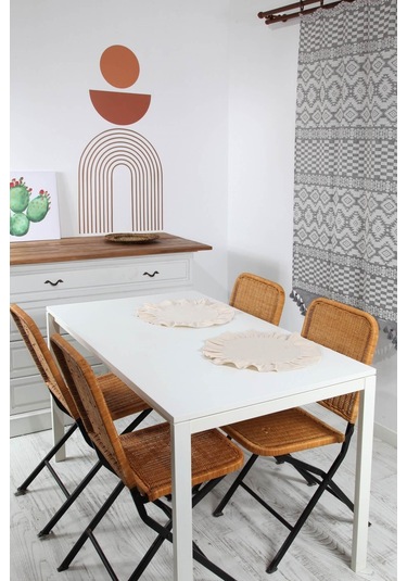 Naturel Amerikan Servisi Yuvarlak 2'li Vintage 40 CM