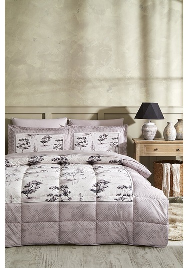 Özdilek Toile De Jouy Pudra Çift Kişilik Uyku Seti Pudra