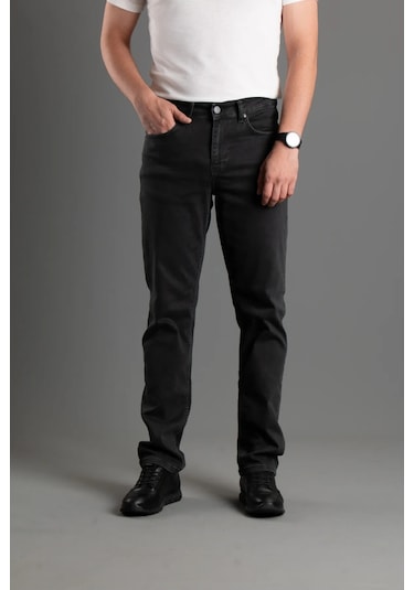 Digital Jeans Normal Kesim Fermuarlı Geniş Paça Yüksek Bel Erk Füme Açık Gri