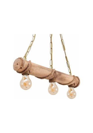 Correx Bambu 3'lü Avize Kahverengi