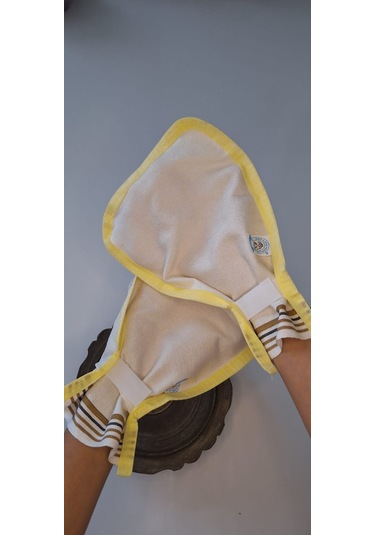 Konfor Sarı Biyeli Kese Seti-2 Adet-cırtlı Kese-cırt Cırt Yapı