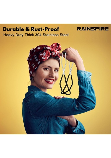 Shineyee Siyah Paslanmaz Çelik Kavanoz Tutucu - Kaymazsız Isıya Dayanıklı Kavanoz Kırıcı Ve Taşıyıcı Aracı Siyah