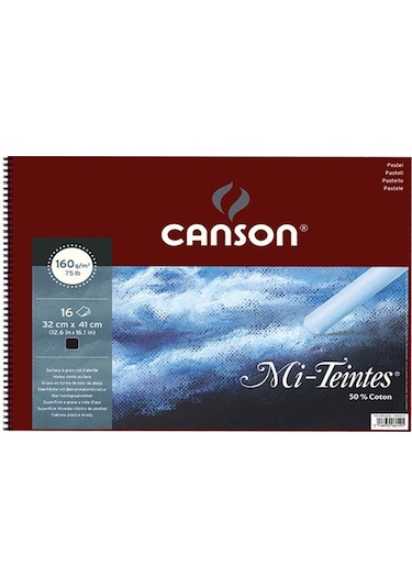 Canson Mi-Teintes Siyah Pastel Defteri Spiralli 16 Yp 160G 32X41