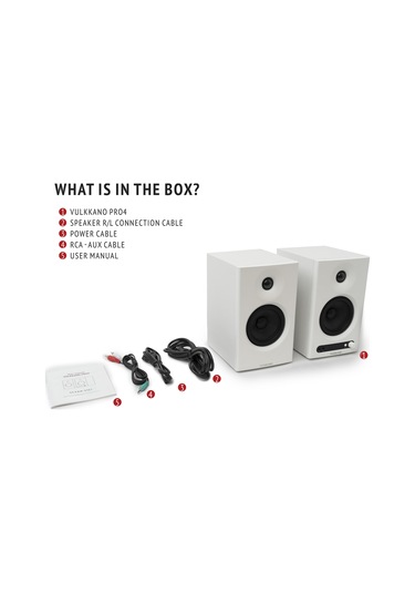 Vulkkano Pro 4 Monitör Hoparlör Beyaz