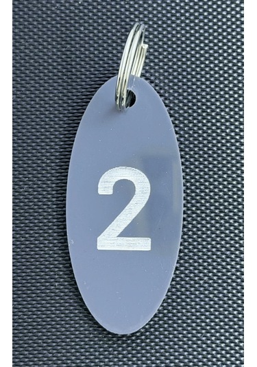 4'lü Antrasit Otel Bungalov Apart Yurt Tesis Oda Numaralı Anahtarlık Siyah