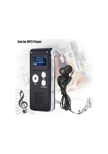 Samdoo Sk-012 8gb Metal Ses Kaydedici: Ses Kontrollü, Telefon Konuşması Kaydı, 576 Saat Kayıt Süresi, Mp3 Çalar, Kolay Kullanım