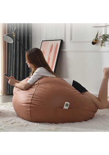 120x130cm Fasulye Torbası Sandalye Su Geçirmez Tech Kumaş Kılıf Sarı Sarı