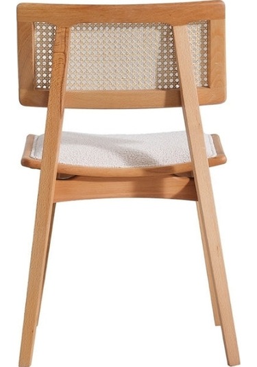 Myra İskandinav Natural Ahşap Masa Sandalye Takımı 90x90 Natural