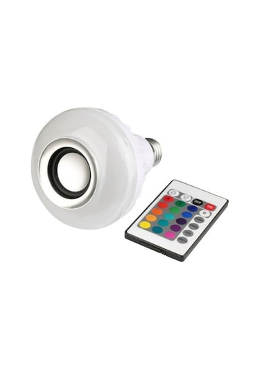 12 Renkli Kumandalı Bluetooth Hoparlör Akıllı Led Ampul