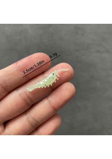 Tunalar Tarım 10 X 3,5 Cm Parlayan Karides Suni Yem Olta Yemi