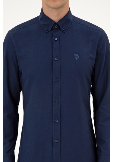 U.s. Polo Assn. Erkek Lacivert Gömlek Basic 50316723-vr033 Lacivert