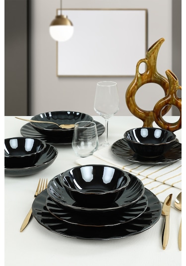 Keramika Sirius Shizen Kahve Yemek Takımı 24 Parça 6 Kişilik