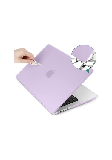 Codegen 16" Macbook Uyumlu Pro M1 A2485 Mor Kılıf Koruyucu Kapak