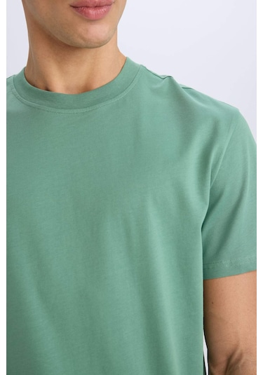 DeFacto %100 Pamuk New Regular Fit Bisiklet Yaka Basic Düz Kısa Kollu Tişört V7699AZ25SPGN759 DeFacto %100 Pamuk New Regular Fit Bisiklet Yaka Basic Düz Kısa Kollu Tişört V7699AZ25SPGN759