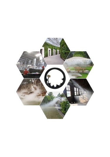 Besthome1 15 Metre 21 Başlıklı Avrupa Standart Bahçe Sisleme Sulama Sistemi Seti - Hgdy57 Siyah Teflon Bant Kullanışlı Hediye