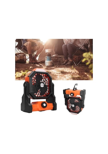 Mini Şarjlı Ledli Kare Fan Çok Renkli