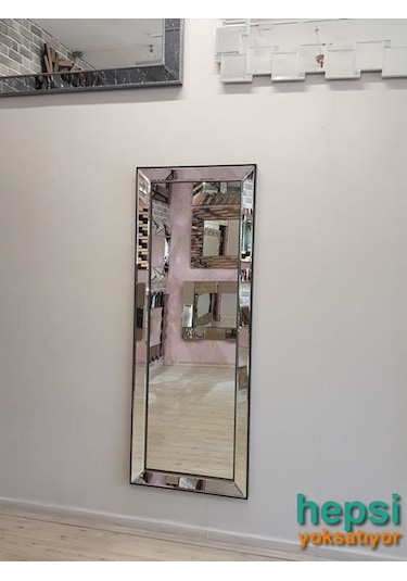 Ayna Çerçeveli Model Siyah Renk Boy Aynası Siyah